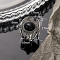 European American Oval Stone Ring Simple Fashion Personalized Western Ethnic Vintage Jewelry view 5