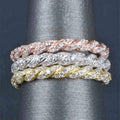 Minimalist Vintage Knuckle Ring, Trendy Metal Twist Woven Chain Ring, Shimmering Jewelry view 3