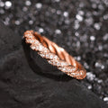 Minimalist Vintage Knuckle Ring, Trendy Metal Twist Woven Chain Ring, Shimmering Jewelry view 8