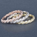 Minimalist Vintage Knuckle Ring, Trendy Metal Twist Woven Chain Ring, Shimmering Jewelry view 2