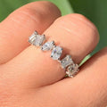 Geometric Zircon Ring For Women, Fashion Marquise Oval Square Multi Shape Row Stone Ring view 4