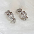 Interlocking Chain Link Earrings For Women Classic Versatile Daily Commute Ear Jewelry view 6