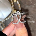 Korean Japanese Geometric Minimalist Wide Cross Ring Fashion Temperament Finger Jewelry view 1