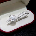 Fashion Plated Micro Pave Zircon Engagement Ring, Sparkling European American Women's Finger Jewelry view 4