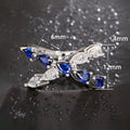 Cross Two Tone Water Drop Ring For Women Classic Creative Contrast Color Party Fashion Finger Ring view 5