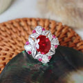 Luxury Vintage Bridal Ring European American Retro Style Elegant Statement Finger Jewelry view 2