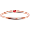 Delicate Thin Heart Index Finger Ring, Style Simple Single Pinky Tail Ring For Women view 3