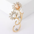 Alloy Pearl Sunflower Brooch For Elegant Fashion Garment Accessories view 6