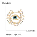 Alloy Rhinestone Eye Brooch Elegant Lapel Pin For Women's Clothing view 6