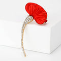 Alloy Rhinestone Ginkgo Leaf Fabric Brooch For Wedding Dress view 2