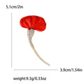 Alloy Rhinestone Ginkgo Leaf Fabric Brooch For Wedding Dress view 5