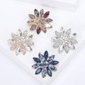 Alloy Crystal Flower Brooch Pin For Versatile Clothing Decoration view 1
