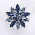 Alloy Crystal Flower Brooch Pin For Versatile Clothing Decoration view 6