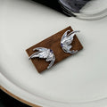 Luxury Liquid Metal Butterfly Wing Alloy Zircon Studs Irregular Fairy Design Women's Fashion Earrings view 2