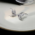 Luxury Liquid Metal Butterfly Wing Alloy Zircon Studs Irregular Fairy Design Women's Fashion Earrings view 1