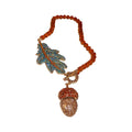 Vintage Pinecone Clasp Artificial Crystal Geometric Necklace With Rhinestone Light Luxury Design view 5