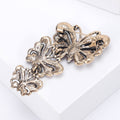 Vintage Alloy Crystal Three Butterfly Brooch Pin For Elegant Coats view 4