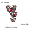 Vintage Alloy Crystal Three Butterfly Brooch Pin For Elegant Coats view 5