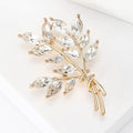Alloy Crystal Wheat Brooch Pin For Fashion Apparel Decoration view 3