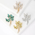 Alloy Crystal Wheat Brooch Pin For Fashion Apparel Decoration view 1