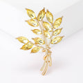 Alloy Crystal Wheat Brooch Pin For Fashion Apparel Decoration view 6