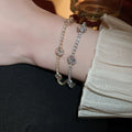 Light Luxury Copper Zircon Flower Hollow Bangle Pastoral Style Minimalist Jewelry view 4