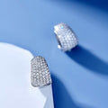 Pave Set Men's Luxury Hoop Earrings Hip Hop Unisex American Style Fashion Ear Jewelry view 3