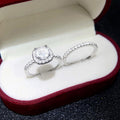Style Geometric Zircon Ring Fashion Creative Unisex Wedding Exchange Ceremony Jewelry view 3
