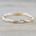 New Twisted Rope Ring With Micro Pave Cubic Zirconia Fashion Minimalist Personality Tail Ring view 2