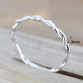 New Twisted Rope Ring With Micro Pave Cubic Zirconia Fashion Minimalist Personality Tail Ring view 5