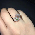 Light Luxury Water Drop Multi Layer Ring For Women, Sweet Princess Birthday Jewelry Accessory view 3