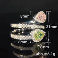 Light Luxury Water Drop Multi Layer Ring For Women, Sweet Princess Birthday Jewelry Accessory view 4