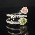 Light Luxury Water Drop Multi Layer Ring For Women, Sweet Princess Birthday Jewelry Accessory view 2