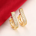 Oversized Hollow Floral Hoop Earrings, European American Light Luxury Round Earrings view 3