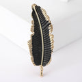 Alloy Feather Brooch For Coat And Suit Decoration view 2