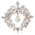 Alloy Crystal Wreath Brooch For Coats Suits And Apparel view 2