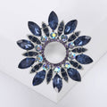 Alloy Rhinestone Crystal Flower Brooch Pin for Fashion Garments view 2