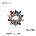 Alloy Rhinestone Crystal Flower Brooch Pin for Fashion Garments view 5