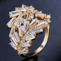 Korean Japanese Leaf Open Index Finger Ring For Women, Adjustable Luxury Statement Fashion Jewelry view 2