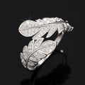 Fairy Feather Ring For Women, Ethereal Elf Inspired Adjustable Finger Ring Accessory view 2