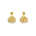 Elegant Glitter Resin Scallop Shell Drop Earrings With Alloy Silver Pin, Sweet Korean Mermaid Earrings view 5