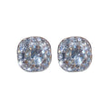 Alloy Sparkling Rhinestone Square Stud Earrings With Silver Pins For Women Light Luxury Minimalist Style view 5