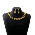 Luxury Vintage Oval Crystal Rhinestone Flower Bridal Necklace Jewelry Set With Matching Drop Earrings view 4