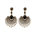 Alloy Rhinestone Teardrop Tassel Drop Earrings French Vintage Palace Style view 5