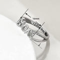 Mother's Day Gift Micro Paved Zircon I Love Mom Letter Ring Special MOM Series Women's Ring view 4