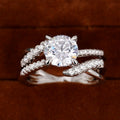 European American Fashion Cross Arm Heart Ring, Romantic Open Finger Jewelry For Women view 3