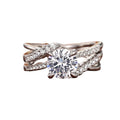 European American Fashion Cross Arm Heart Ring, Romantic Open Finger Jewelry For Women view 5