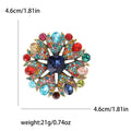 Alloy Crystal Glass Flower Brooch For Fashion Clothing Accessories view 4