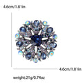 Alloy Crystal Glass Flower Brooch For Fashion Clothing Accessories view 3