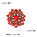 Alloy Crystal Glass Flower Brooch For Fashion Clothing Accessories view 5